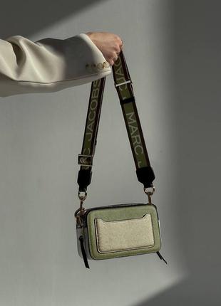 Сумка в стиле marc jacobs / marc jacobs khaki logo / летняя сумка3 фото