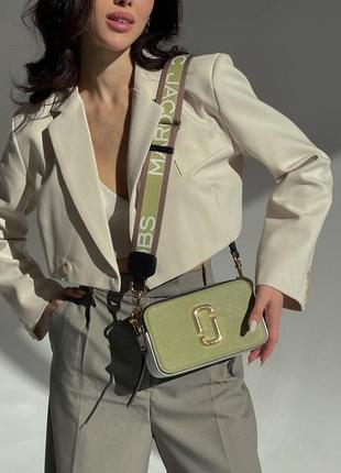 Сумка в стиле marc jacobs / marc jacobs khaki logo / летняя сумка