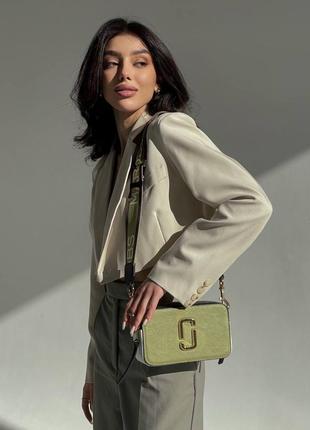 Сумка в стиле marc jacobs / marc jacobs khaki logo / летняя сумка6 фото