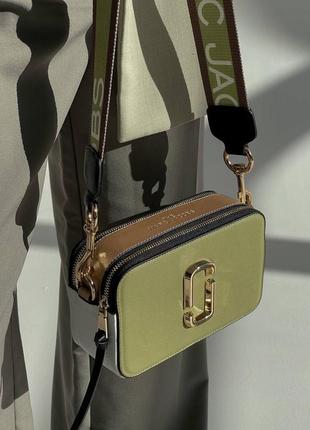 Сумка в стиле marc jacobs / marc jacobs khaki logo / летняя сумка2 фото