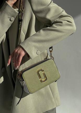 Сумка в стиле marc jacobs / marc jacobs khaki logo / летняя сумка10 фото