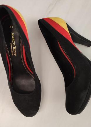 Жіночі замшеві фірмові туфлі marco tozzi - 41 розмір, 26 см