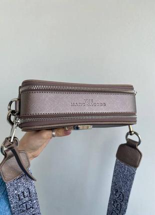 Сумка в стиле marc jacobs / mj logo perlamutr / трендовая сумка8 фото