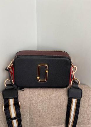 Сумочка в стмлі marc jacobs / mj logo black/red / повсякденна сумка3 фото