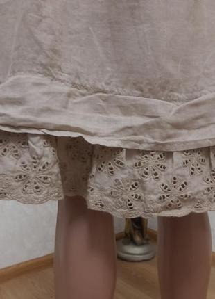 Натуральное платье сарафан рами rami крапива лен прошва аутентичный стиль4 фото