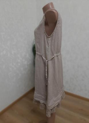 Натуральное платье сарафан рами rami крапива лен прошва аутентичный стиль3 фото
