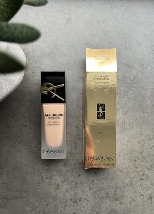 Ysl all hours foundation luminous matte, spf 39+, тональна основа для обличчя з матовим ефектом1 фото