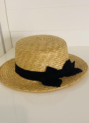 Соломенная шляпа с бантом pieces1 фото