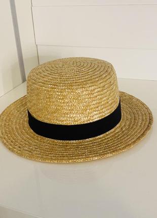 Соломенная шляпа с бантом pieces3 фото