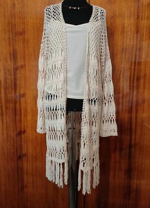 Кардиган крюченный стильный тренд