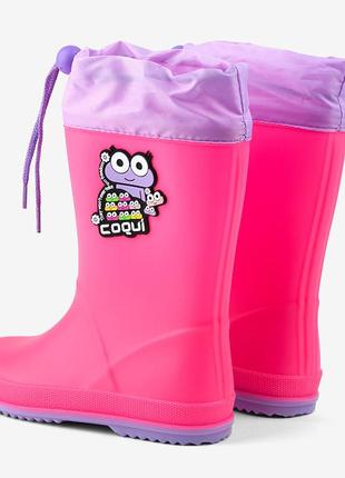 Сапоги резиновые для девочки coqui розовый3 фото