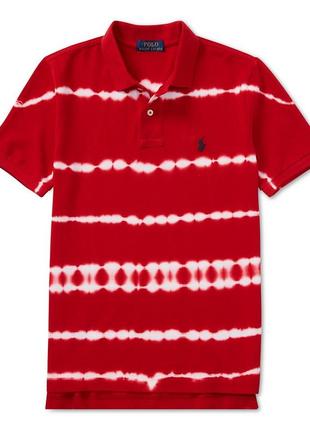 Поло\футболка polo ralph lauren tie-dye cotton mesh polo shirt