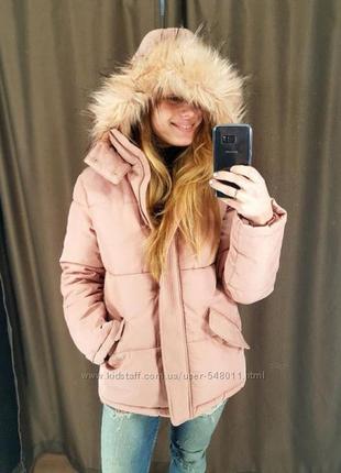 Новая утеплённая зимняя парка h&m куртка оверсайз, с биркой