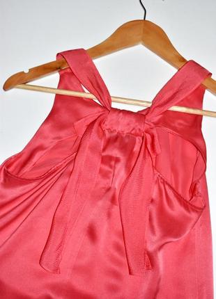 Massimo dutti 100% шелк, красочная блуза, с бантом по спинке5 фото
