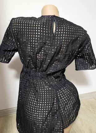 Блуза чорна асиметрична h&m2 фото