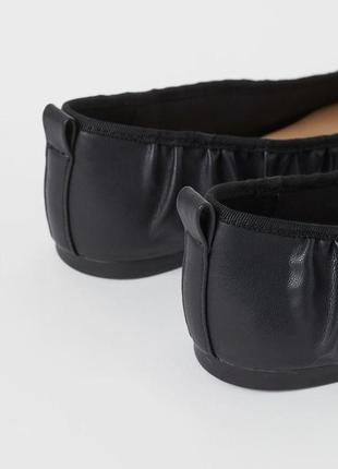 Женские черные балетки, закрытая обувь, сандалии h&amp;m4 фото