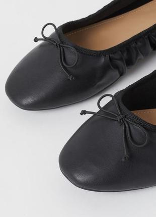 Женские черные балетки, закрытая обувь, сандалии h&amp;m3 фото