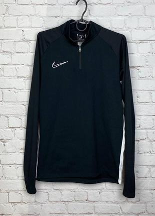 Спортивная кофта мужская беговая тренировочная футбольная nike m nk dry academy dril top black/white