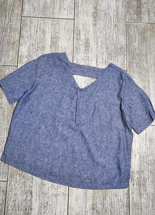 Сорочка льон блузка блуза лен льняная оверсайз свободный крой бохо1 фото