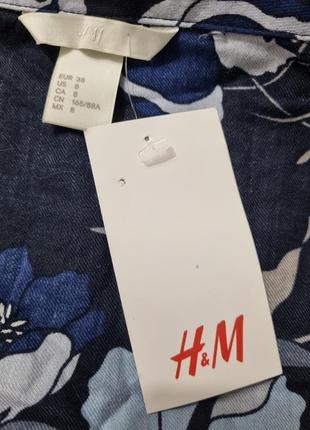 Стильная хлопковая блуза h&amp;m. размер на бирке м. спереди застегивается на пуговицы.5 фото