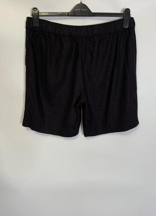 Льняные шорты черного цвета, большой размер5 фото