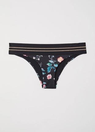 Волшебные плавки бикини низ от купальника танга в цветочный принт h&m