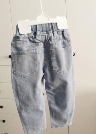 Джинсы 80 - 130 см брюки джинсовые на резинке3 фото