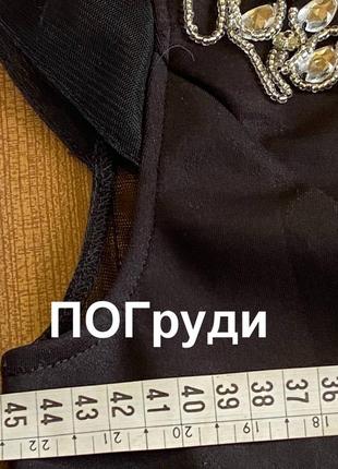 Шикарна чорна сукня зі стразами від відомого бренду / boohoo / великобританія5 фото