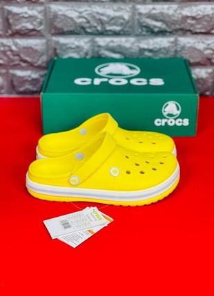 Crocs crocband сабо желтые женские/ подростковые 36-412 фото