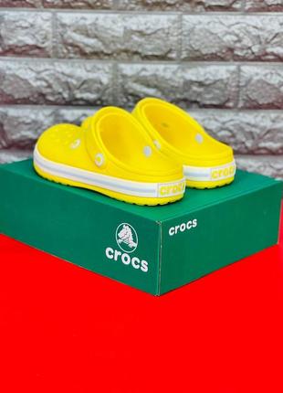 Crocs crocband сабо желтые женские/ подростковые 36-413 фото