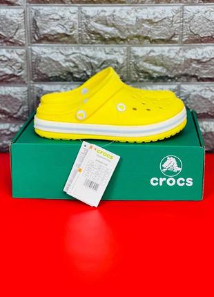 Crocs crocband сабо желтые женские/ подростковые 36-414 фото