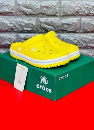 Crocs crocband сабо желтые женские/ подростковые 36-415 фото