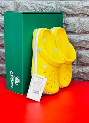 Crocs crocband сабо желтые женские/ подростковые 36-419 фото