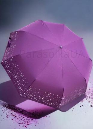 "лавандовая грация: женский автоматический зонт фиолетового оттенка"3 фото