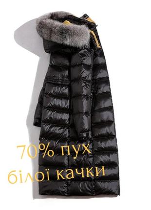 Snowimage зимний пуховик пуховое пальто с натуральным мехом серой лисы1 фото