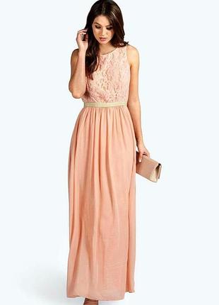 Брендовое долгое платье до пола от boohoo