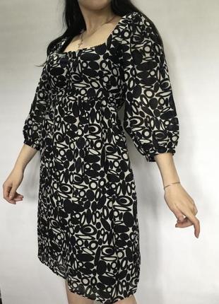 Черное платье миди для беременных в цветочный принт zara2 фото