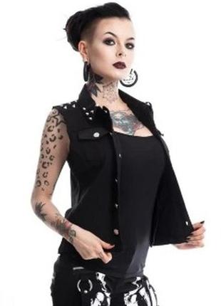 Vixxsin (+ подарок)крутая стильная безрукавка в стиле рок металл панк готическом