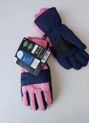 Зимние лыжные перчатки для девочки от crivit. оригинал из німеччини5 фото