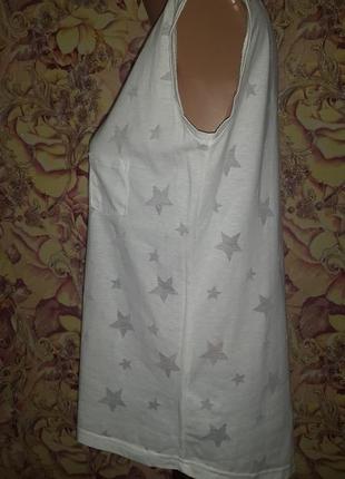 Белая бамбуковая футболка со звездами2 фото