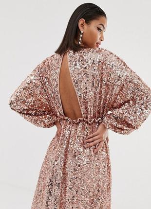 Платье миди с открытой спиной и пайетками asos edition2 фото