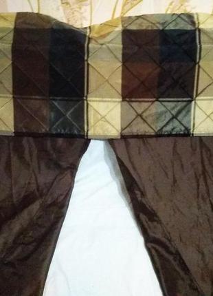 Тюль коричневого кольору,дві частини зверху10 фото