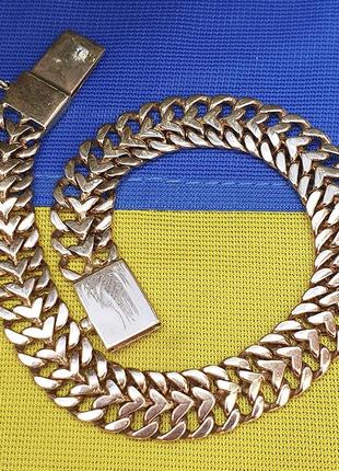 Браслет тракторное плетение из золота