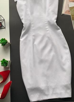👗восхитительное белое деловое платье/белое строгое платье/элегантное платье в обтяжку👗3 фото