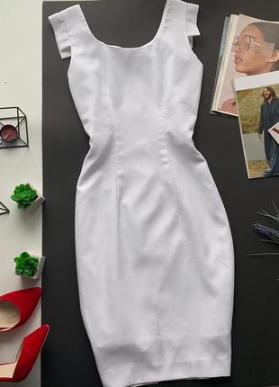 👗восхитительное белое деловое платье/белое строгое платье/элегантное платье в обтяжку👗6 фото