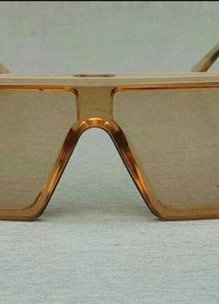 Yves saint laurent очки женские солнцезащитные большие бежевые2 фото