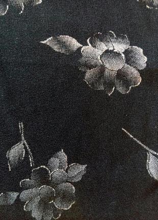 Трикотажная юбка миди в цветочек3 фото