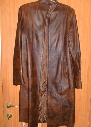 Утеплений плащ #тренч #натуральна шкіра #leather#