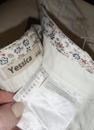Натуральні-коттон,літні білі,звужені штани-джинси з кишенями,великого розміру,yessica c&a9 фото