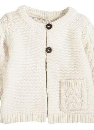 Ажурная вязаная кофта lupilu